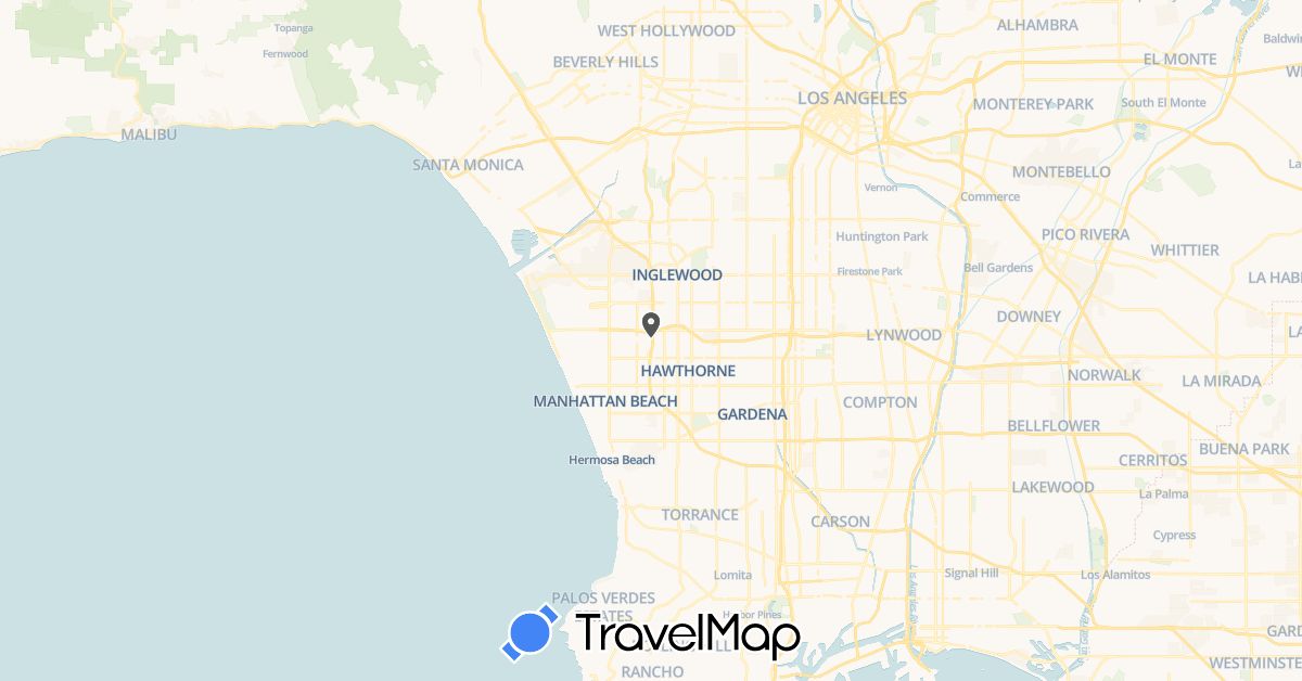 TravelMap itinerary: motorbike in United States (North America)